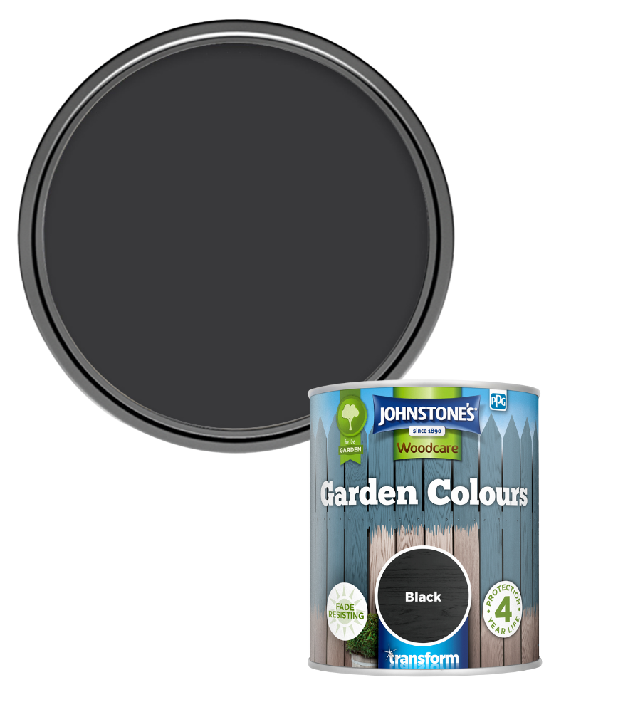 Johnstones Woodcare Garden Colours Paint - 1L - Black