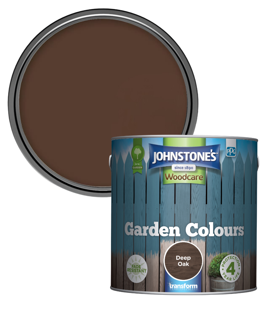 Johnstones Woodcare Garden Colours Paint - 2.5L - Deep Oak
