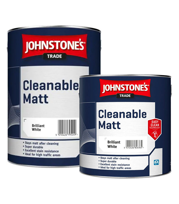 Johnstone's Trade Cleanable Matt Paint -  Brilliant white