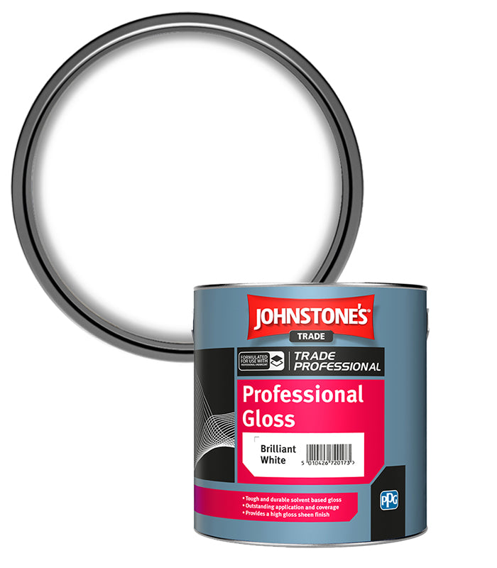 Johnstones Trade Professional Gloss - Brilliant White - 1 Litre