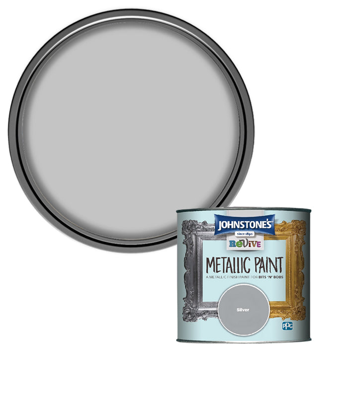 Johnstones Revive Metallic Furniture Paint - Silver - 375ml