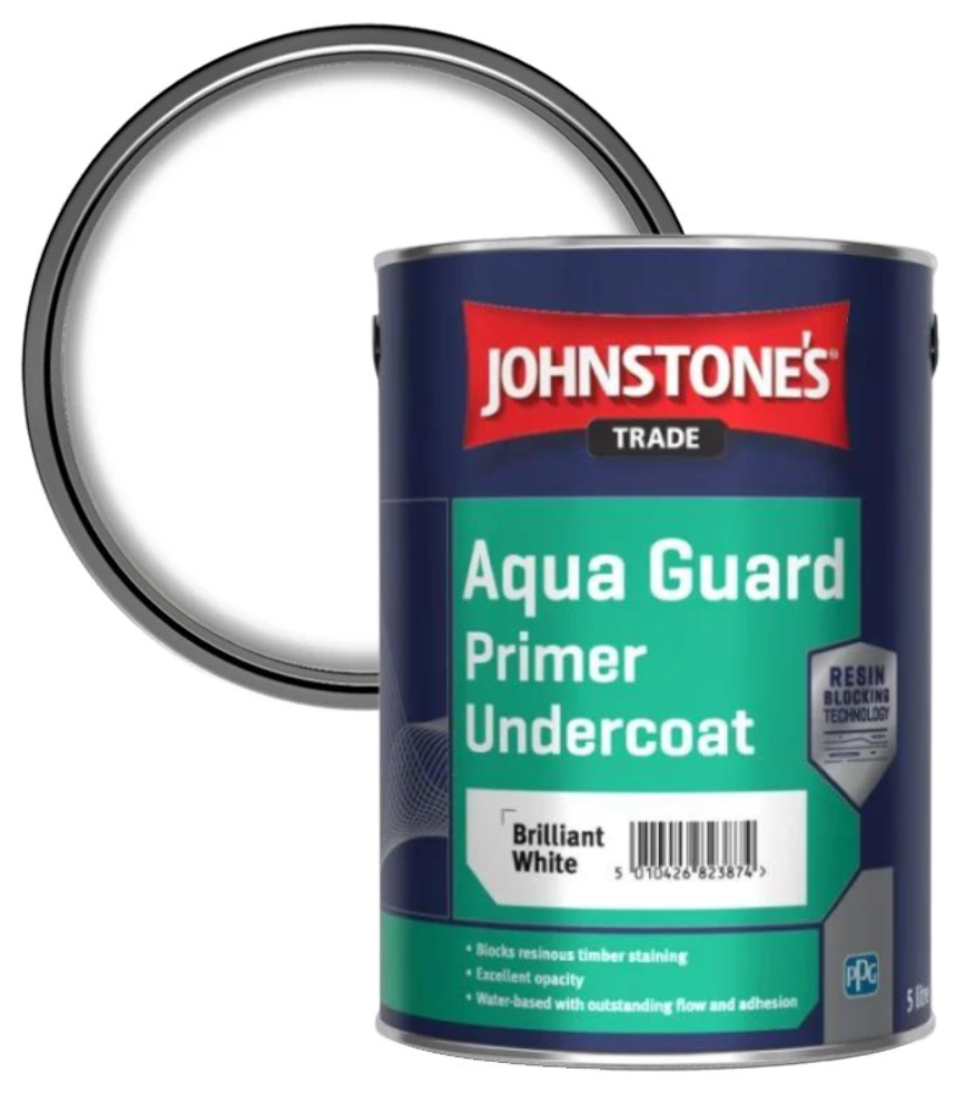 Johnstones Trade Aqua Guard Durable Water Based Primer Undercoat White 5 Litre