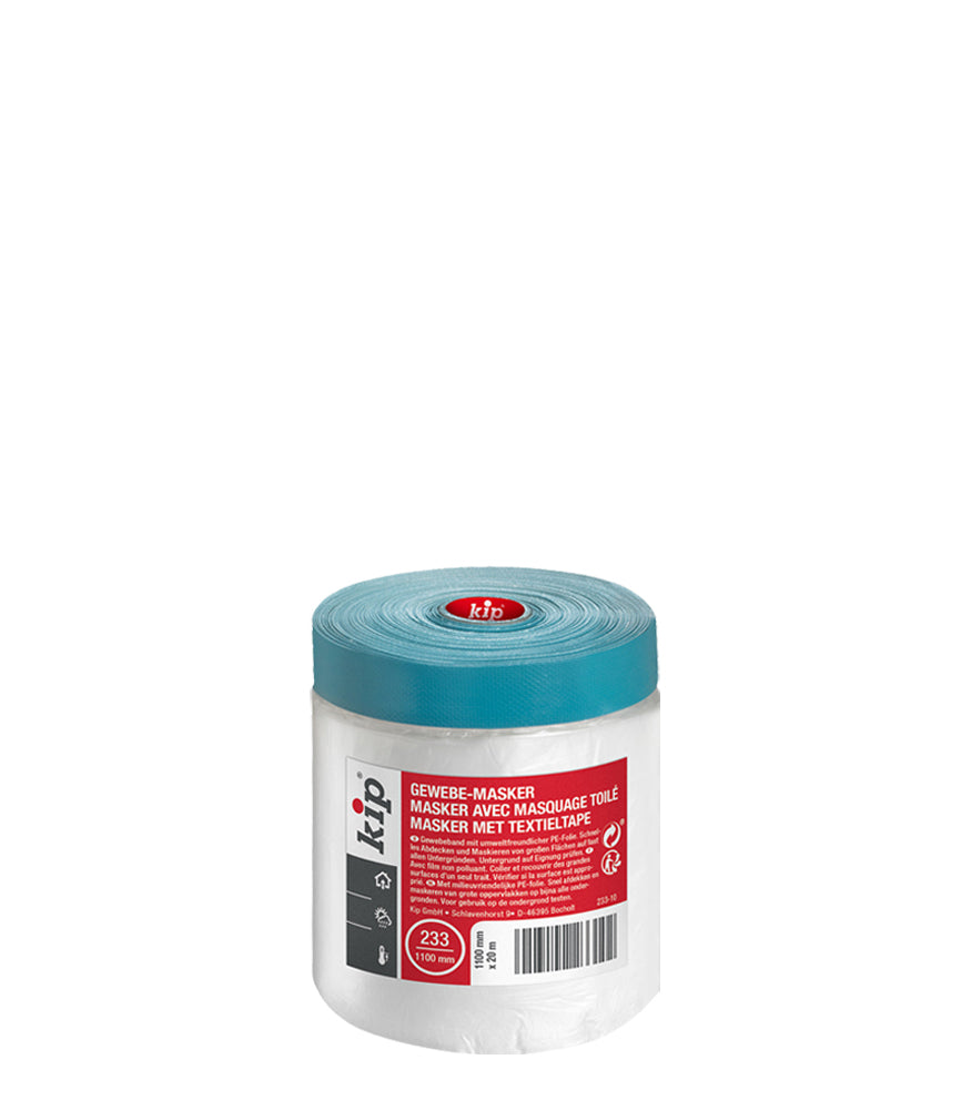 Kip Plastic Masker with Blue Cloth Tape - Premium 1100mm x 20 metres