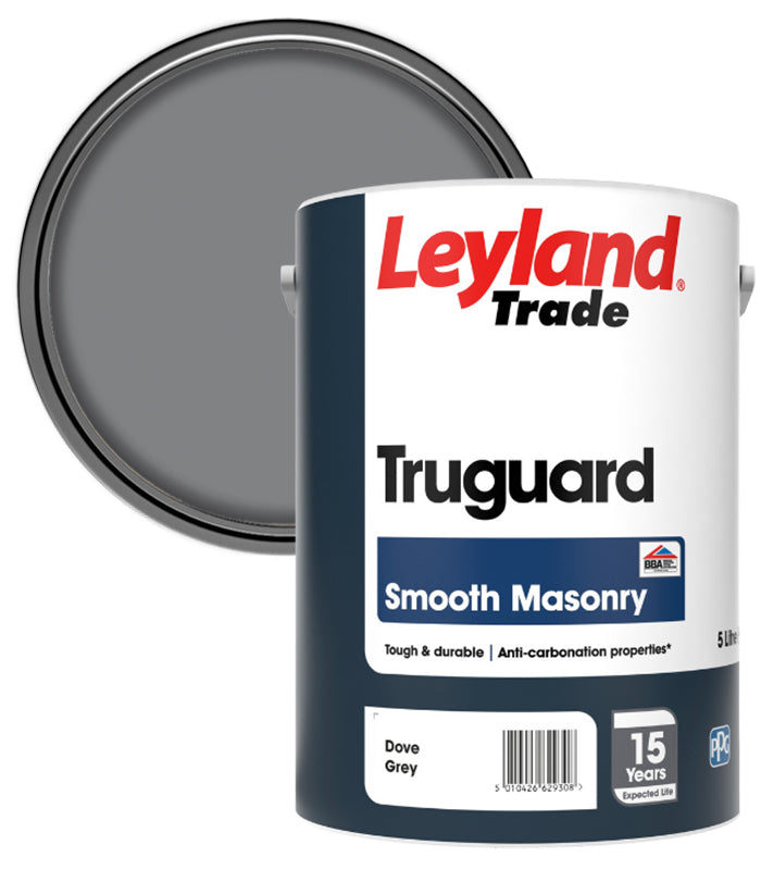 Leyland Trade Truguard 15 Year Masonry Paint - 5 Litre - Dove Grey