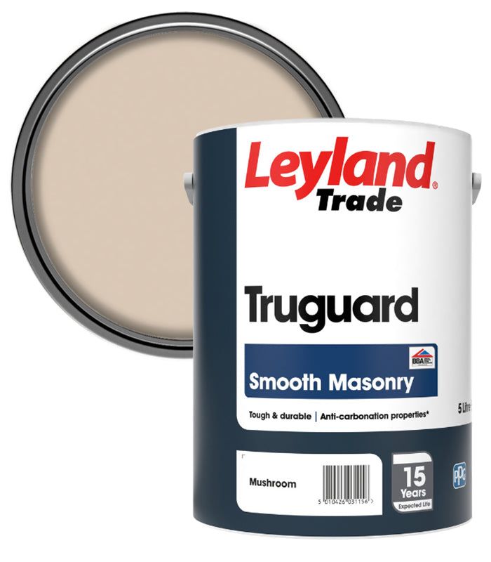 Leyland Trade Truguard 15 Year Masonry Paint - 5 Litre - Mushroom