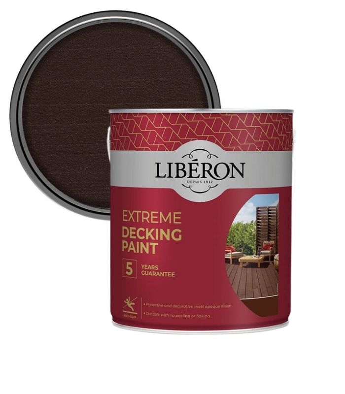Liberon Extreme Garden Decking Paint - Medium Brown - 2.5 Litres