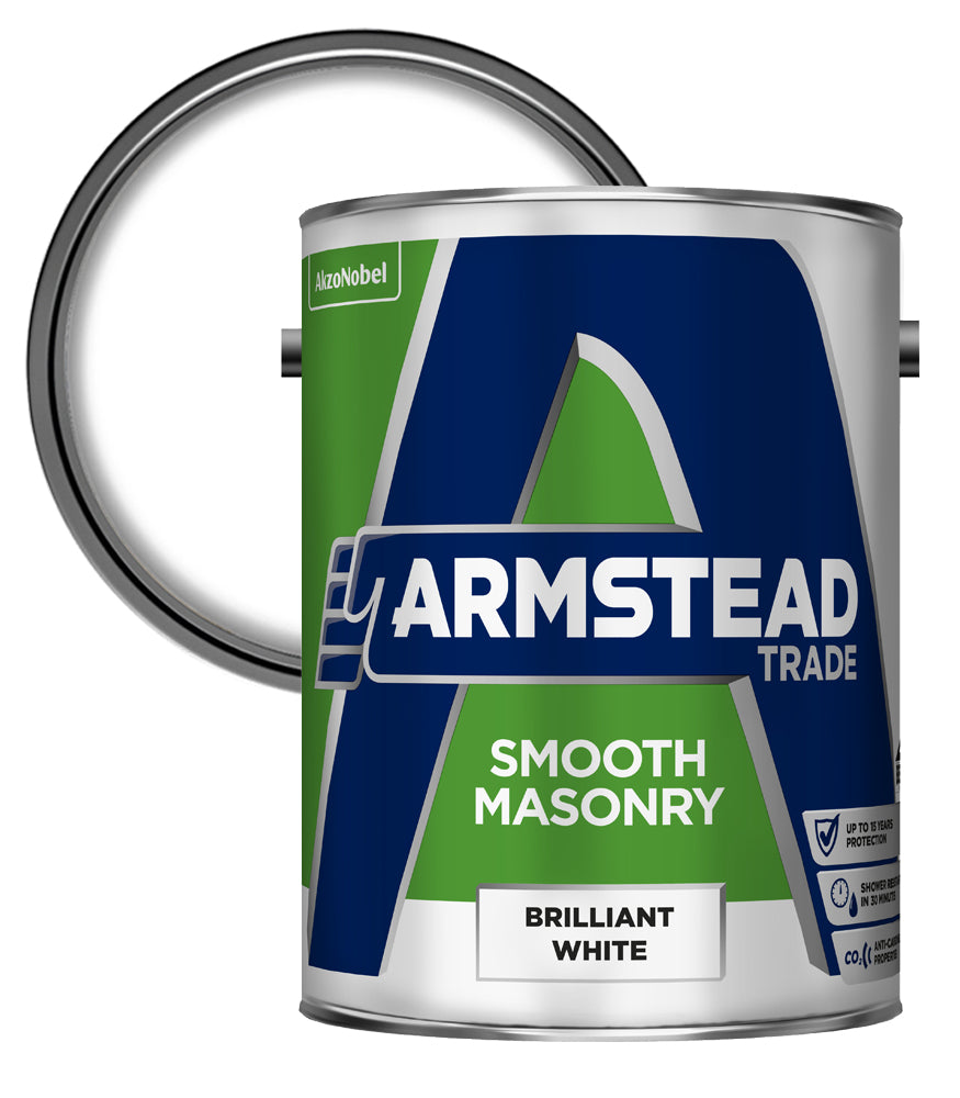 Armstead Trade Smooth Masonry - Brilliant White - 5 Litre