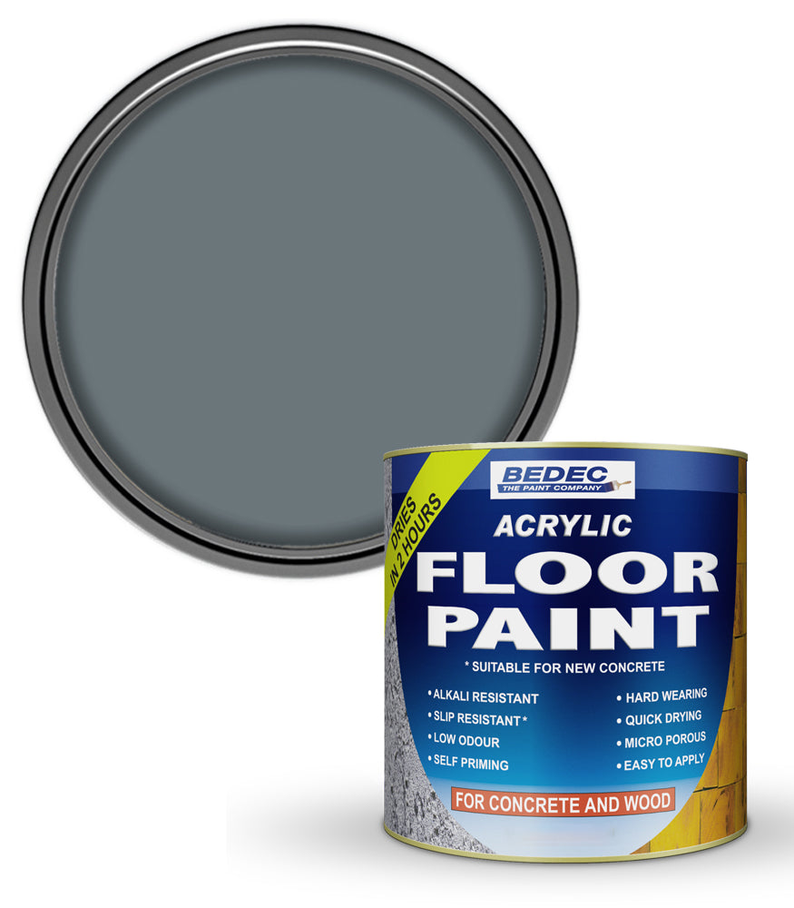 Bedec Acrylic Floor Paint - Battleship Grey - 1 Litre