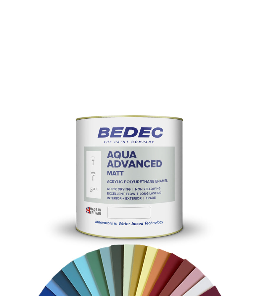 Bedec Aqua Advanced Paint - Matt - 1L - Tinted Colour Match