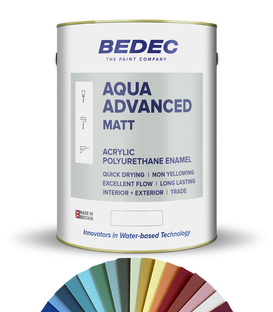 Bedec Aqua Advanced Paint - Matt - 5L - Tinted Colour Match