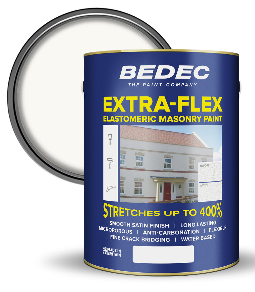 Bedec Extra Flex Masonry Paint - Old White - 5 Litre