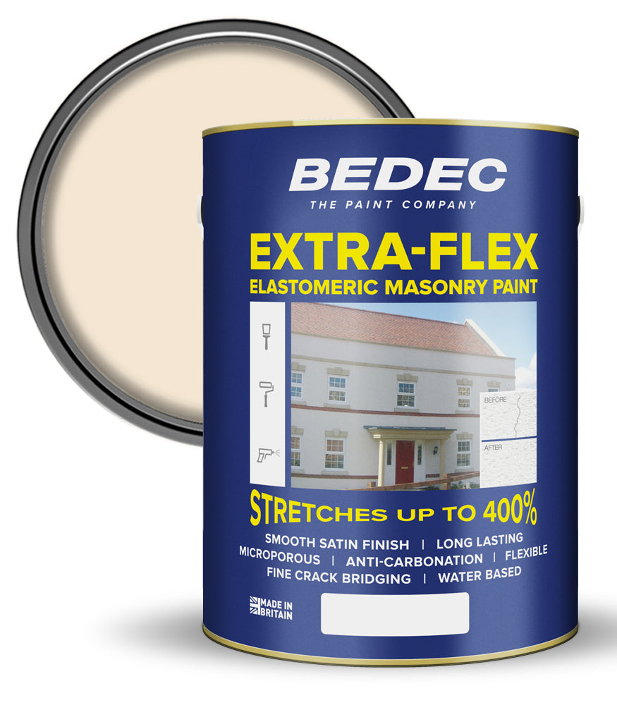 Bedec Extra Flex Masonry Paint - Parchment - 5 Litre
