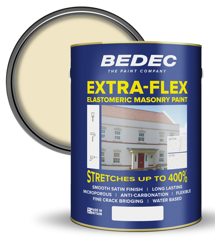 Bedec Extra Flex Masonry Paint - Portland Stone - 5 Litre