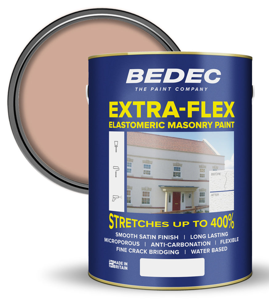 Bedec Extra Flex Masonry Paint - Suffolk Pink - 5 Litre