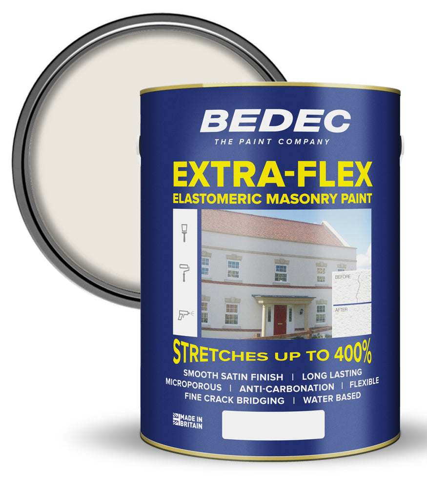 Bedec Extra Flex Masonry Paint - Swans Down - 5 Litre