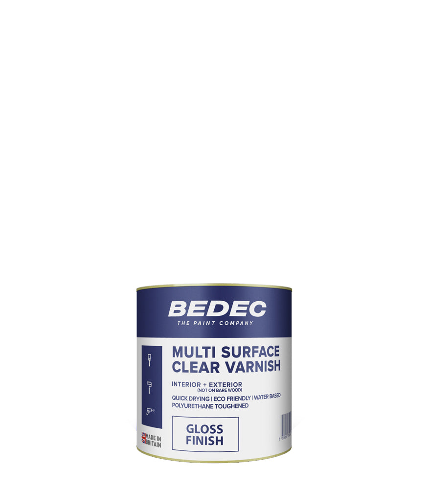 Bedec Multi Surface Clear Varnish - Gloss - 500ml