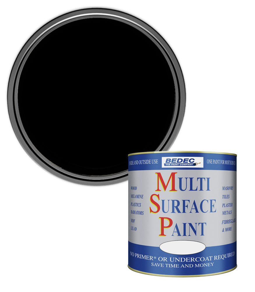 Bedec Multi Surface Paint - Gloss - Black - 750ml