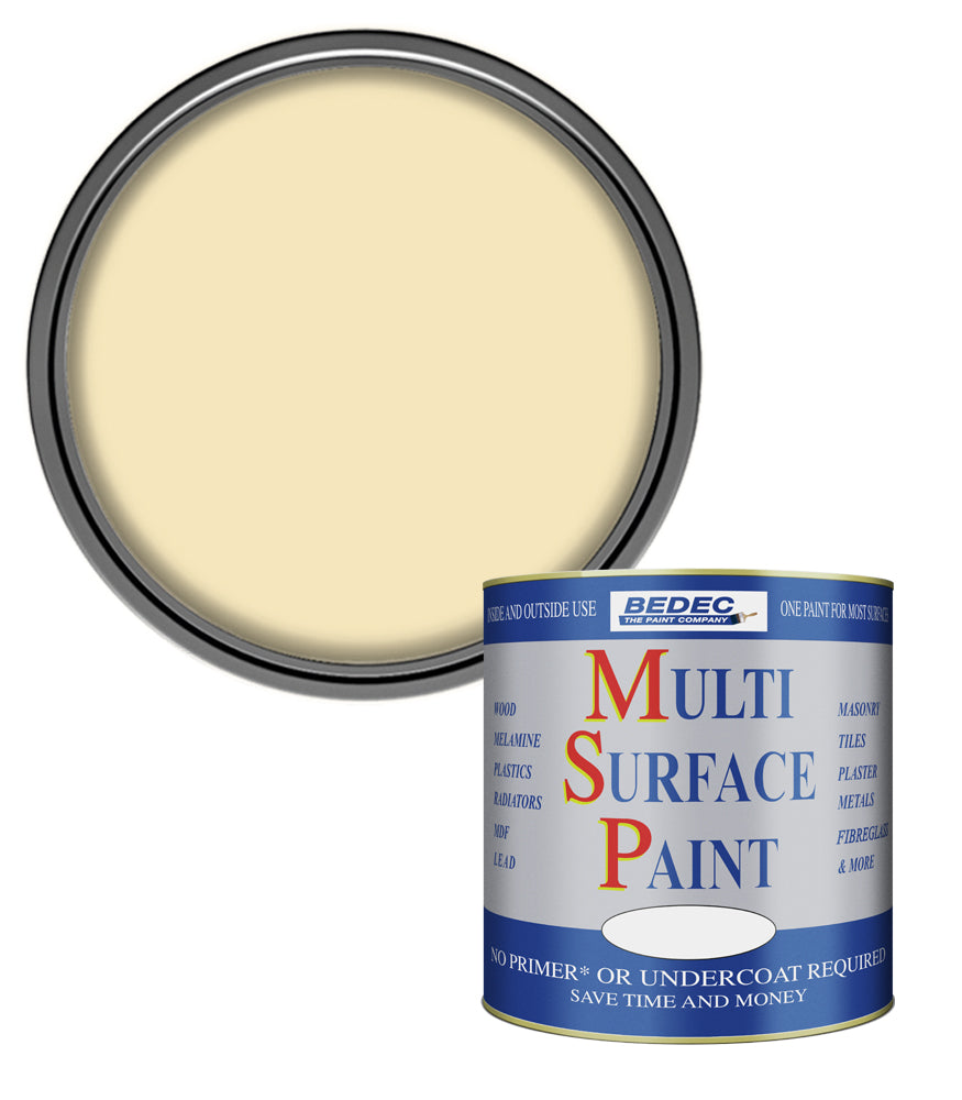 Bedec Multi Surface Paint - Gloss - Soft Cream - 750ml