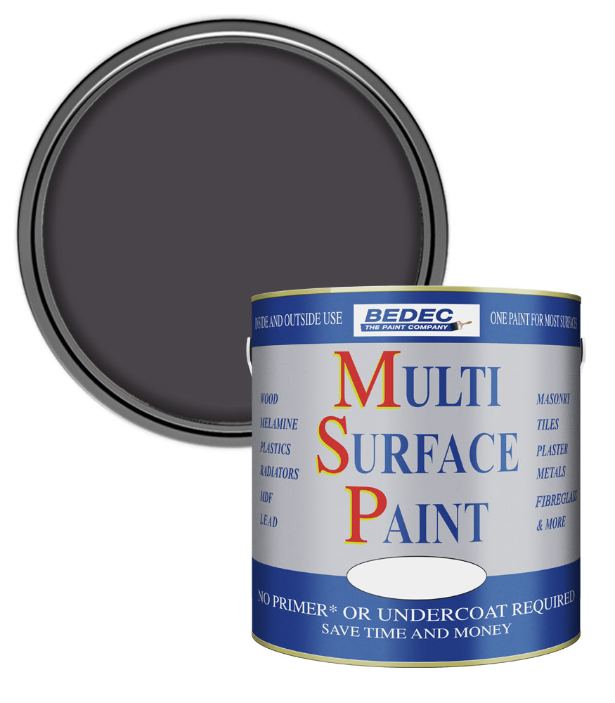 Bedec Multi Surface Paint - Matt - Faded Black - 2.5L