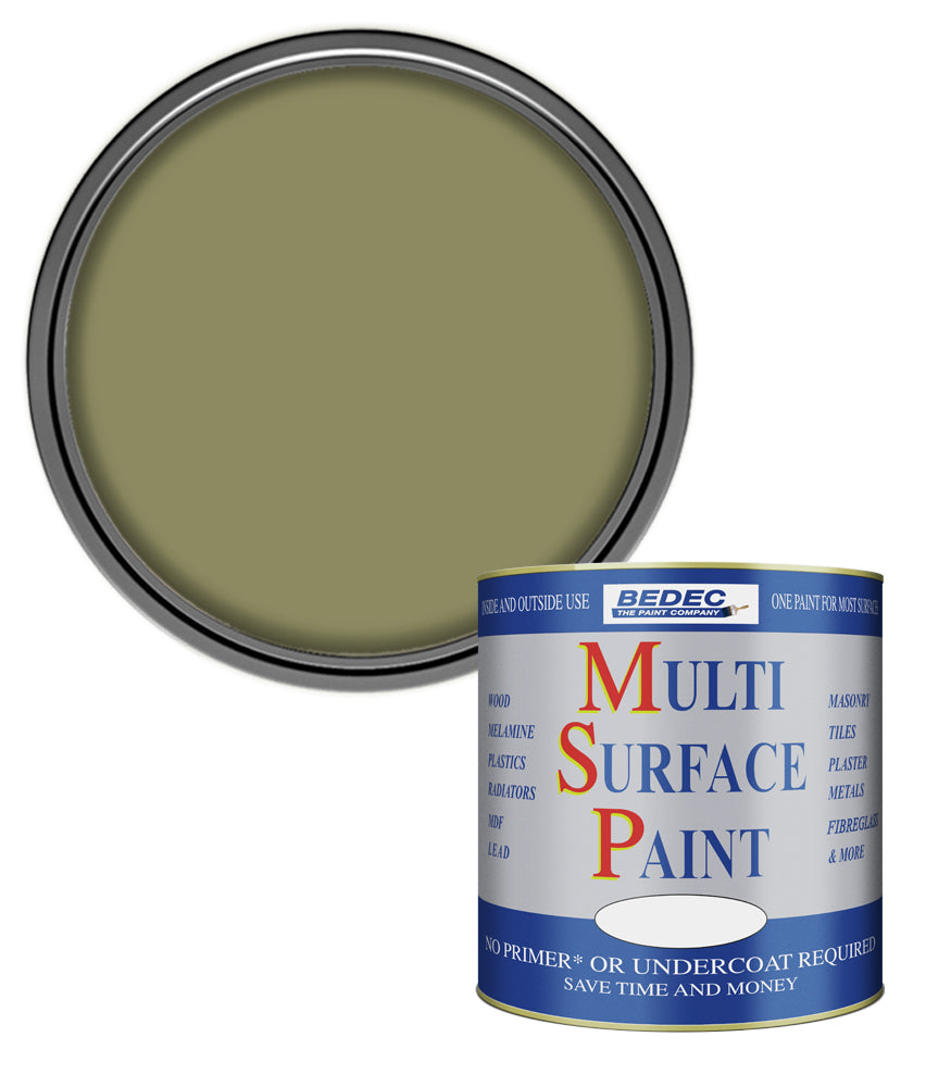 Bedec Multi Surface Paint - Matt - Olive - 750ml