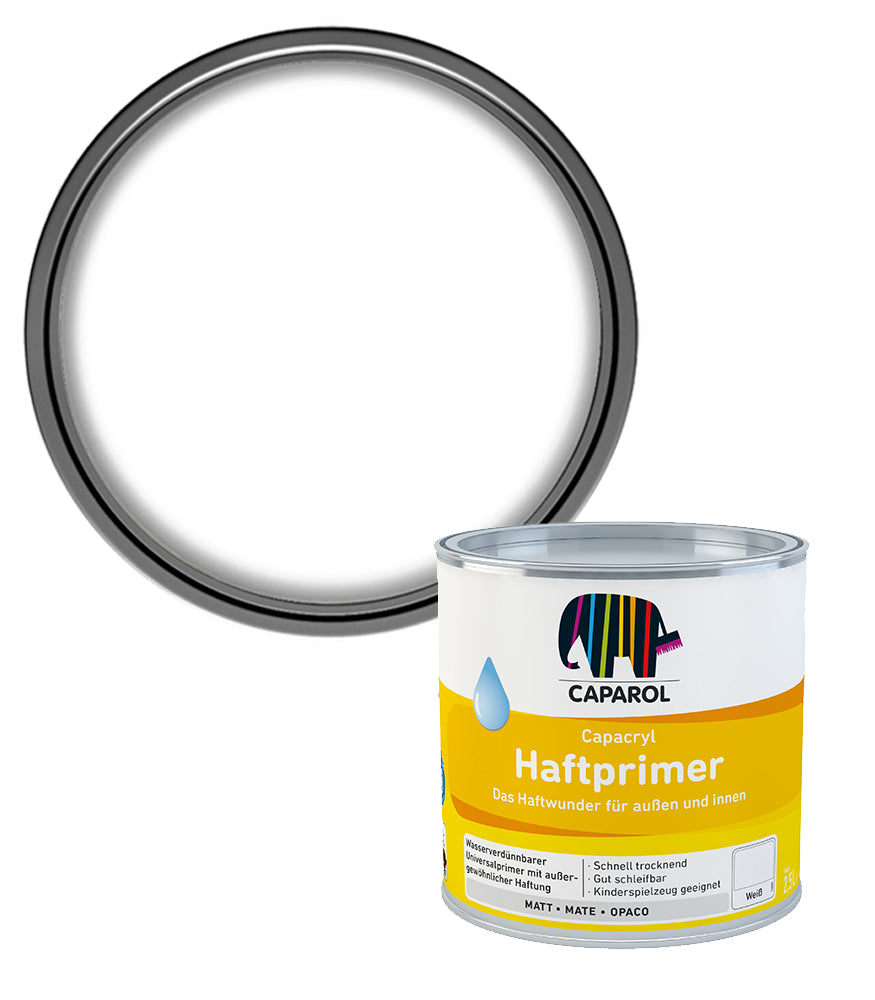 Caparol Capacryl Haftprimer Waterbased Adhesion Primer - White - 750ml