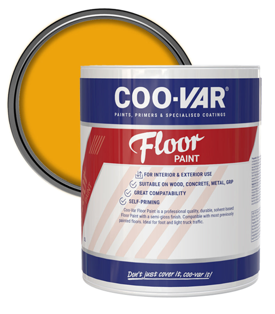 CooVar Floor Paint - Safety Yellow - 5 Litre