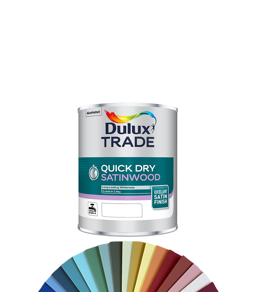 Dulux Trade Quick Dry Satinwood 1L - Tinted Mixed Colour