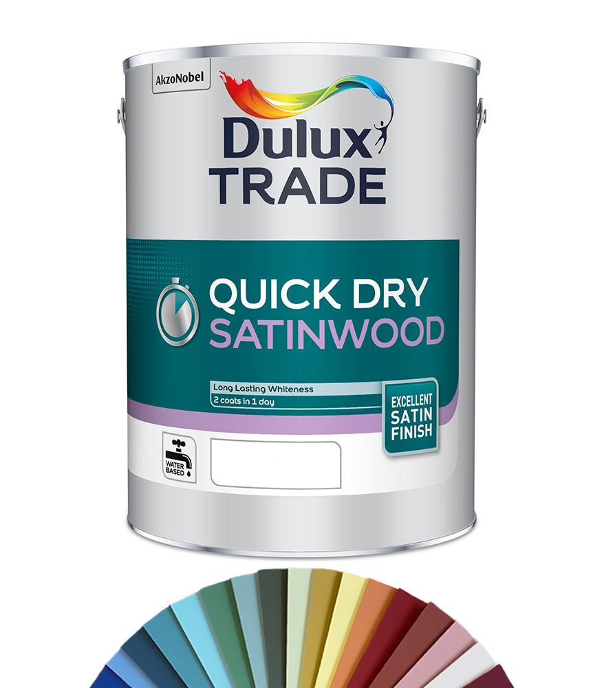 Dulux Trade Quick Dry Satinwood 5L - Tinted Mixed Colour