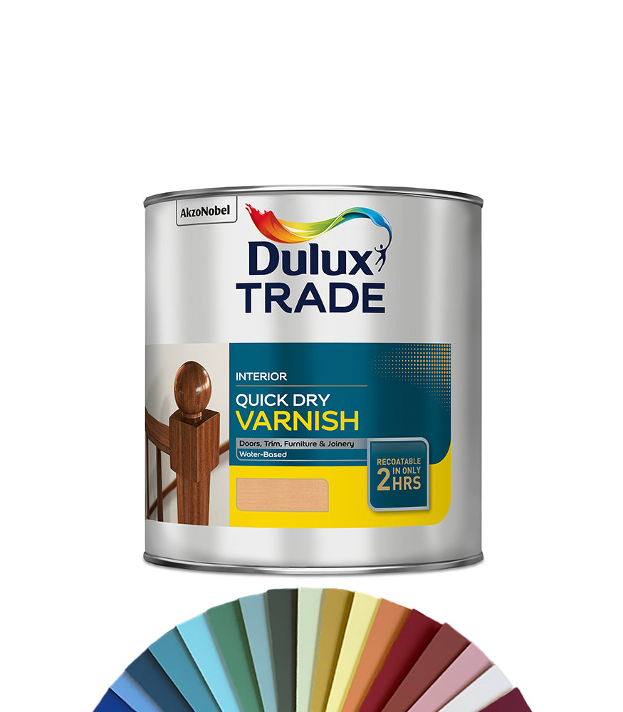 Dulux Trade Quick Dry Varnish Satin 2.5L - Tinted Colour Match