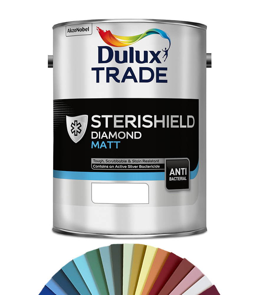 Dulux Trade Sterishield Diamond Matt 5L - Tinted Colour Match