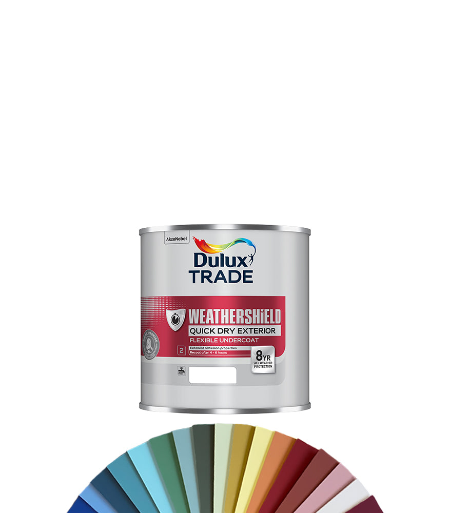 Dulux Trade Weathershield Quick Dry Exterior Flexible Undercoat 1L - Tinted Colour Match