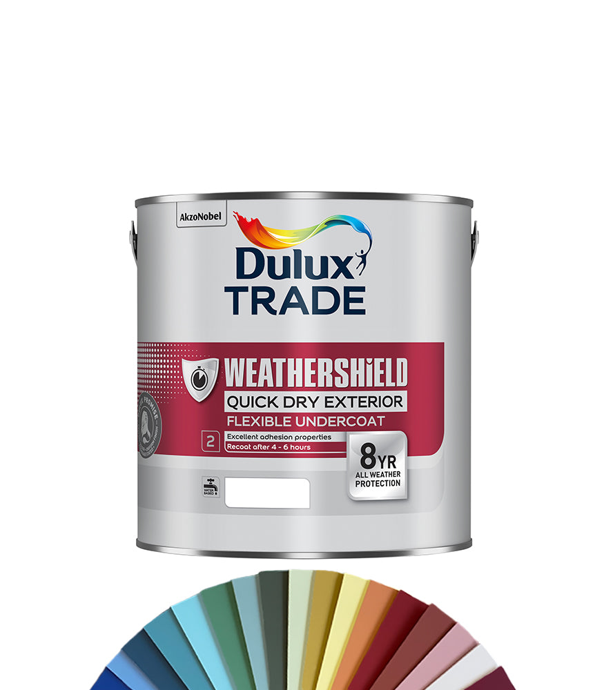 Dulux Trade Weathershield Quick Dry Exterior Flexible Undercoat 2.5L - Tinted Colour Match