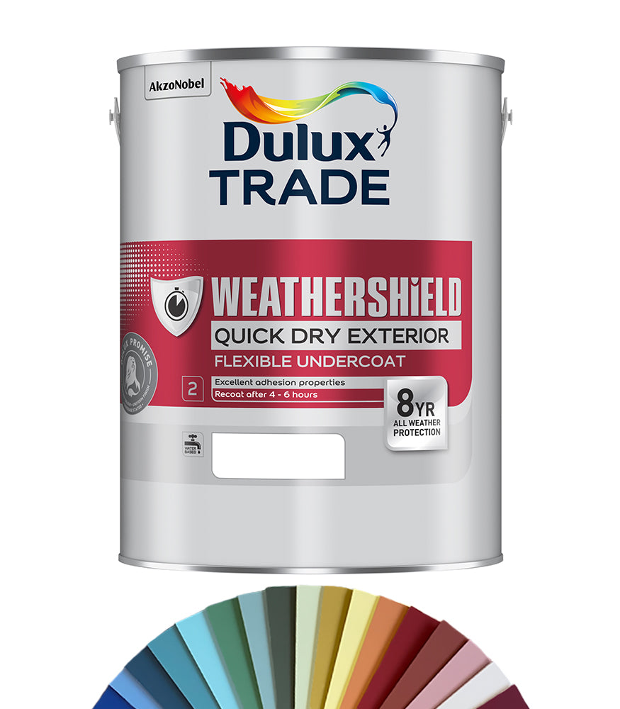 Dulux Trade Weathershield Quick Dry Exterior Flexible Undercoat 5L - Tinted Colour Match