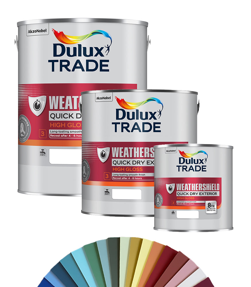 Dulux Trade Weathershield Quick Dry Exterior High Gloss - Tinted Colour Match
