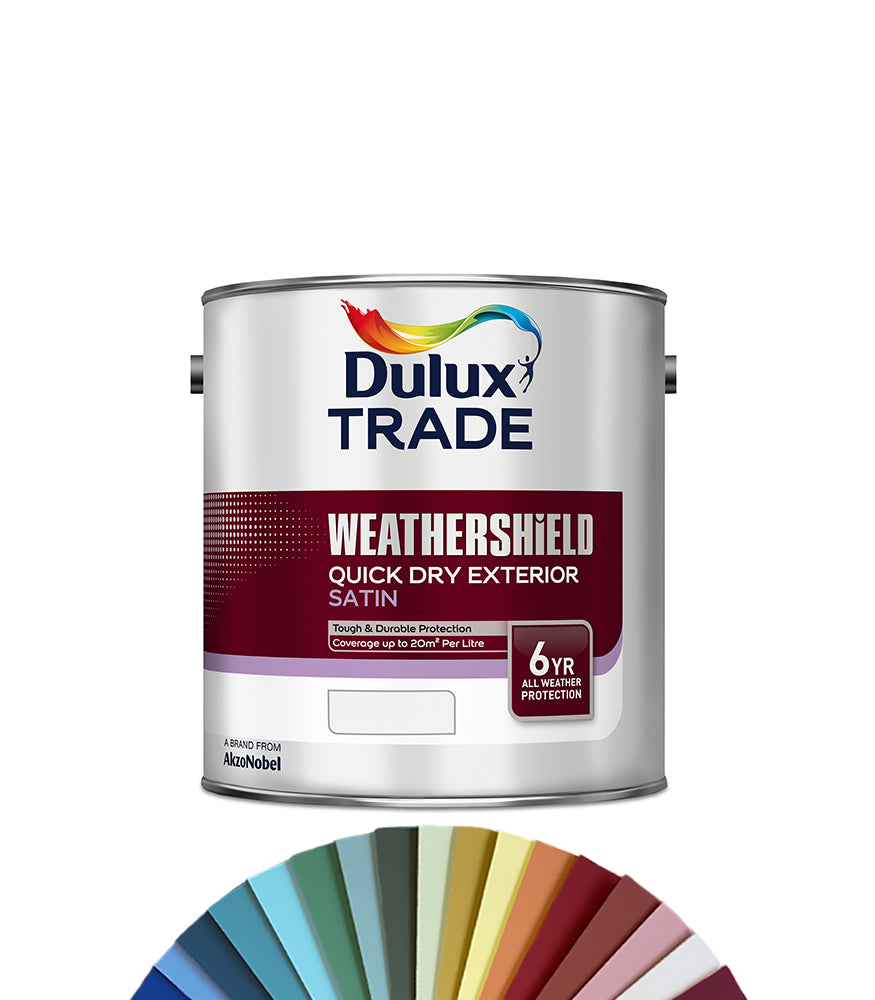 Dulux Trade Weathershield Quick Dry Exterior Satin 2.5L - Tinted Mixed Colour