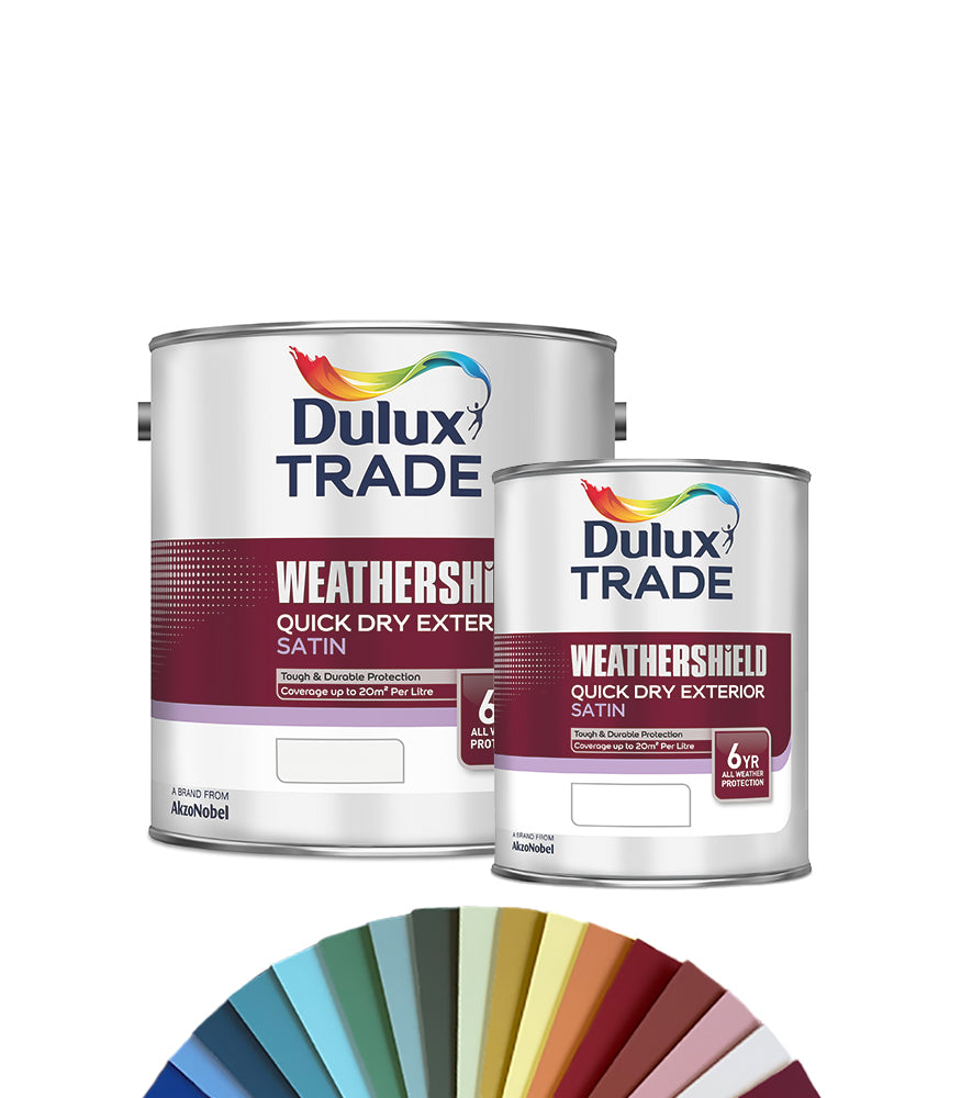 Dulux Trade Weathershield Quick Dry Exterior Satin - Tinted Colour Match