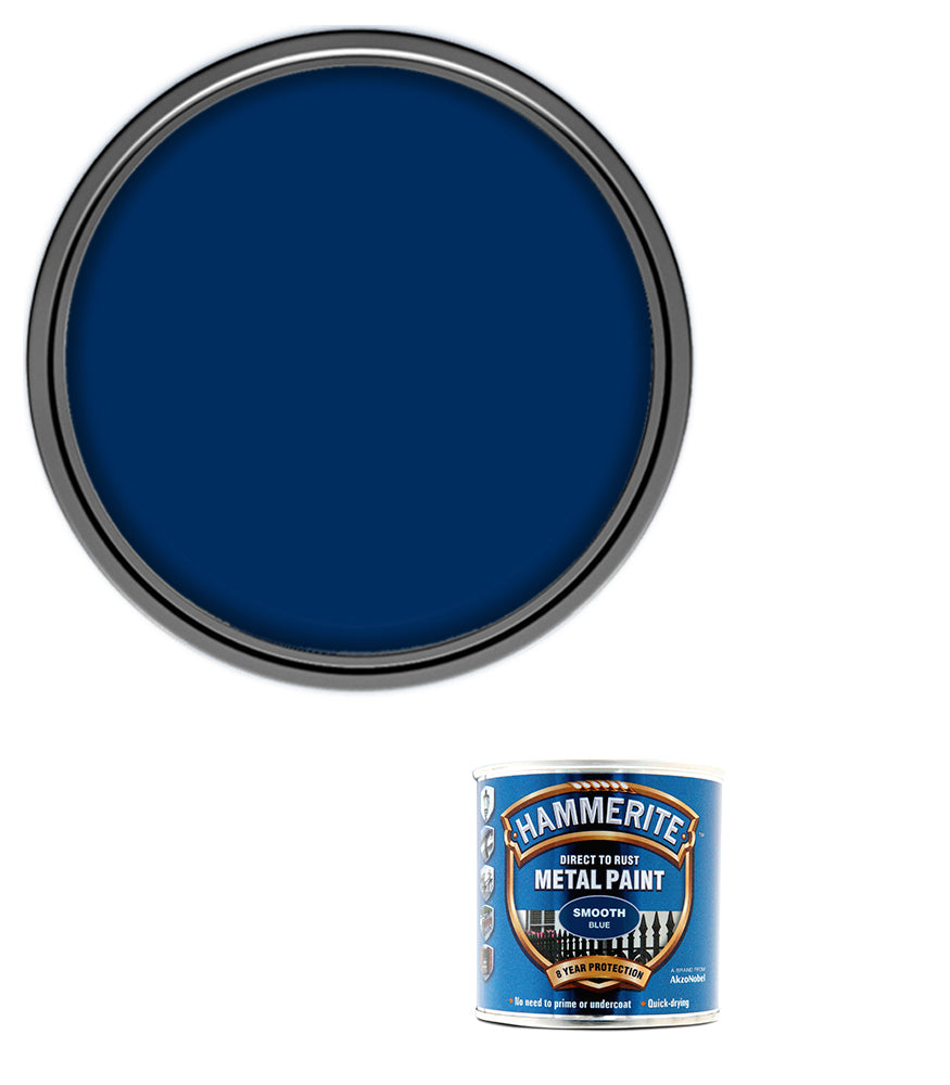 Hammerite - Smooth Direct To Rust Metal Paint - 250ML - Blue