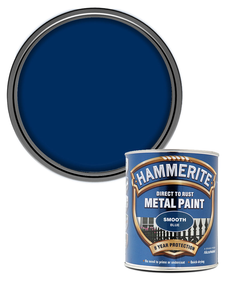 Hammerite - Smooth Direct To Rust Metal Paint - 750ML - Blue