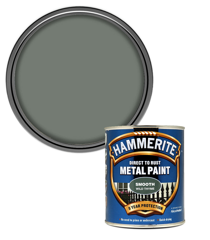 Hammerite - Smooth Direct To Rust Metal Paint - 750ML - Wild Thyme
