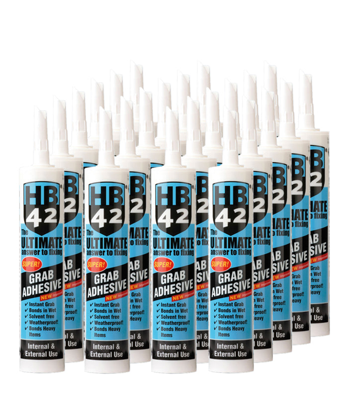 HB42 Ultimate Grab Adhesive - White - 290ml - Box of 23