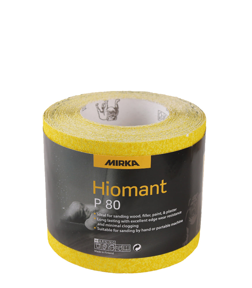 Mirka 115mm Yellow Hiomant Paper 5m Rolls - P80