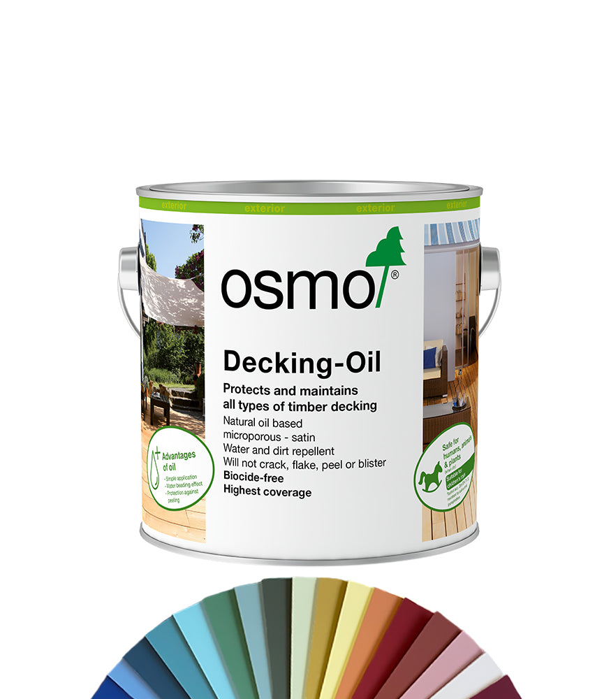 Osmo Decking Oil Satin - 2.5L - Tinted Mixed Colour