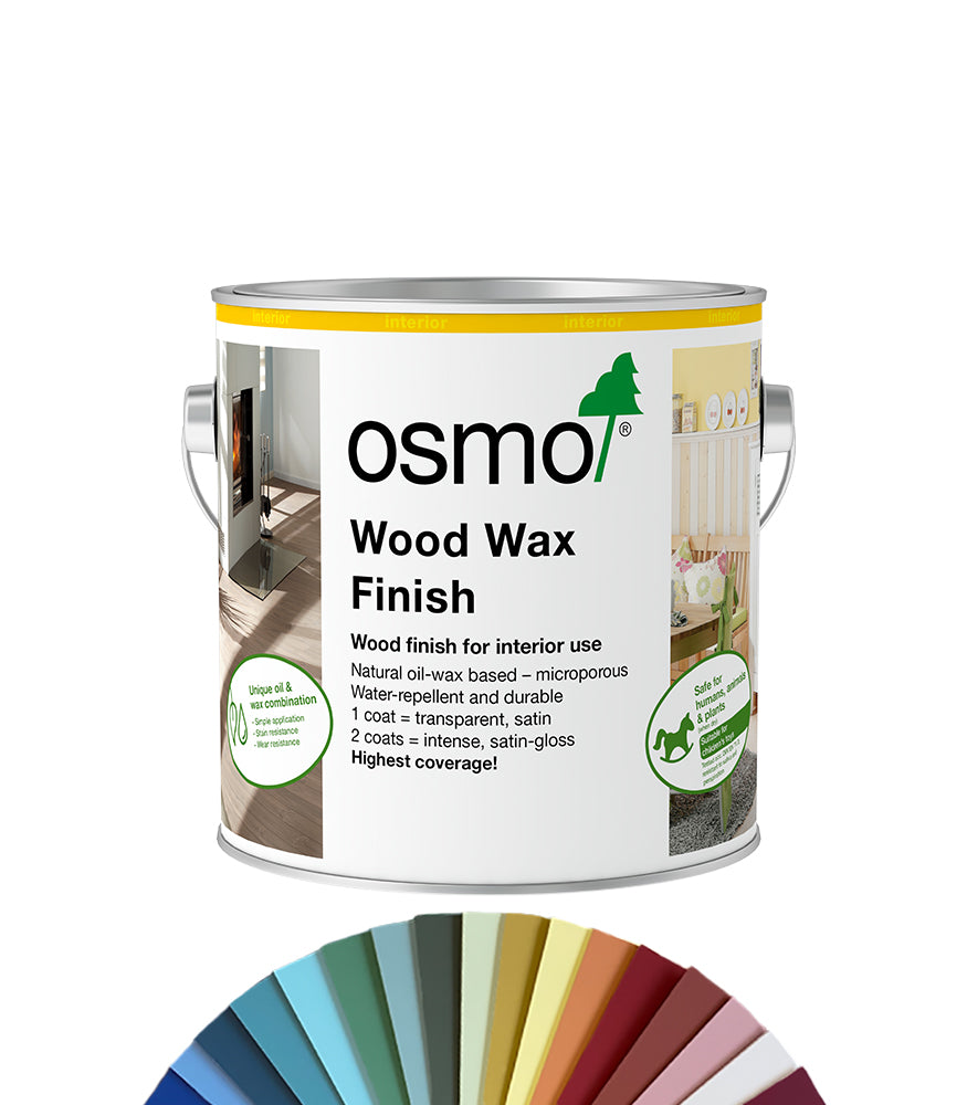 Osmo Wood Wax Finish Satin - 2.5 Litre - Tinted Colour Match