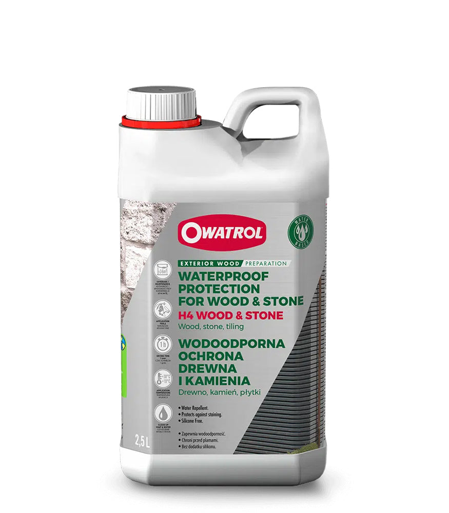 Owatrol H4 Wood and Stone Colourless Waterproofing - 2.5 Litre