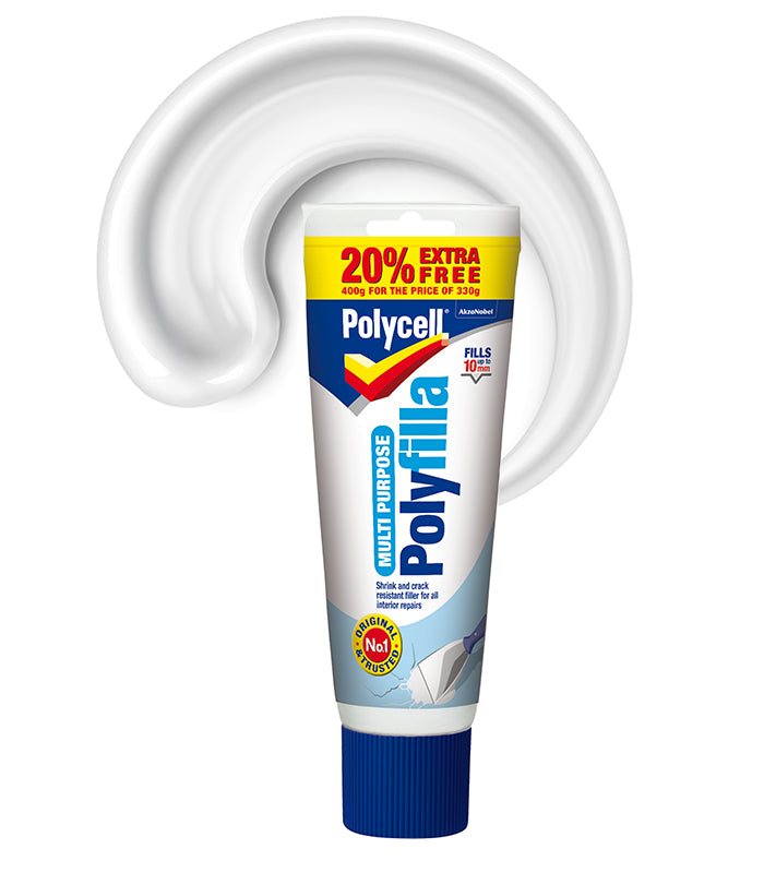 Polycell Polyfilla Multi Purpose Filler - Ready Mixed Tube - 330g + 20% Free