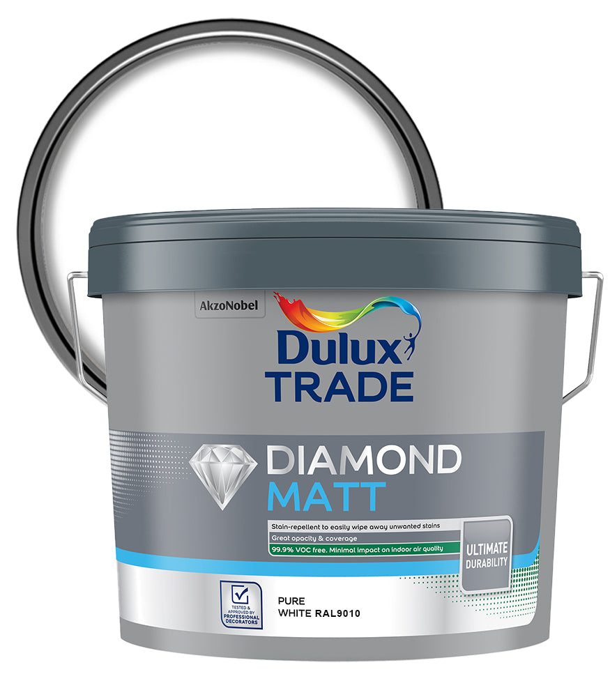 Dulux Trade Diamond Matt - Pure Brilliant White - 10L