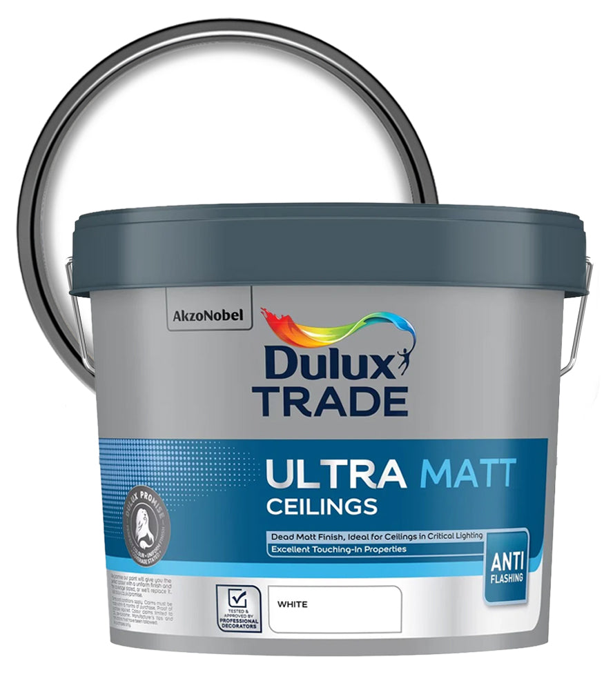 Dulux Trade Ultra Matt Ceilings - White - 10 Litre