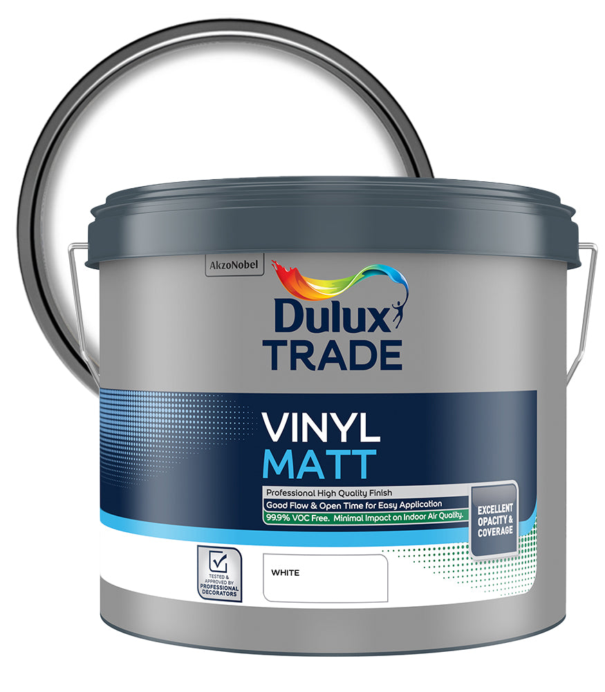 Dulux Trade Vinyl Matt - White - 10L