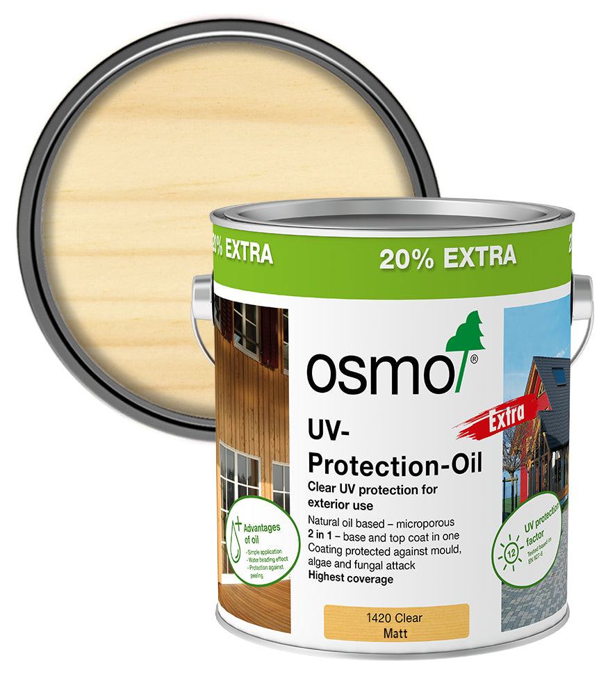 Osmo UV Protection Oil Extra - Clear - Matt 2.5L + 20% EXTRA FREE