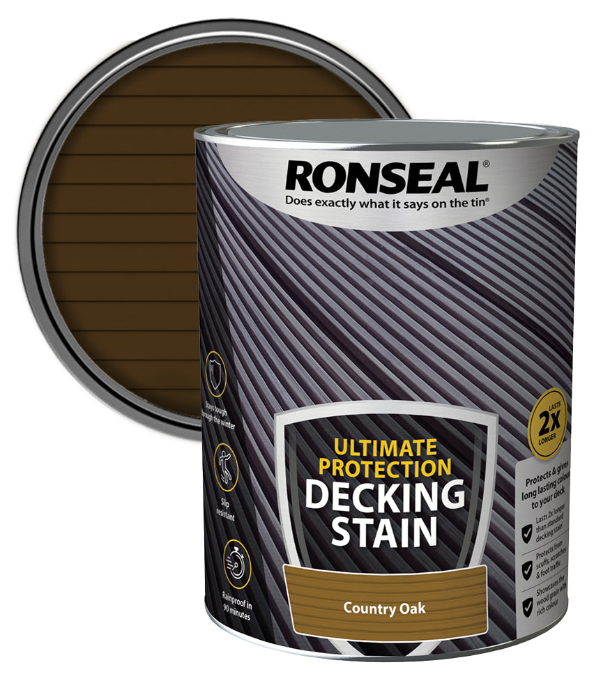 Ronseal Ultimate Decking Stain - 5L - Country Oak